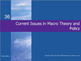Bài giảng MicroEconomics - Chapter 36 Current Issues in Macro Theory and Policy
