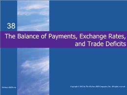 Bài giảng MicroEconomics - Chapter 38 The Balance of Payments, Exchange Rates, and Trade Deficits