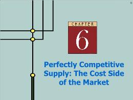 Bài giảng Microeconomics - Chapter 6 Perfectly Competitive Supply: The Cost Side of the Market