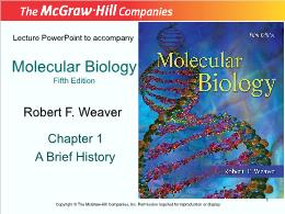 Bài giảng Molecular Biology - Chapter 1 A Brief History
