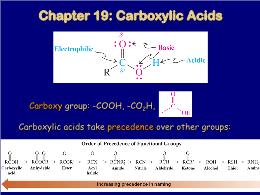 Bài giảng Organic Chemistry - Chapter 19: Carboxylic Acids