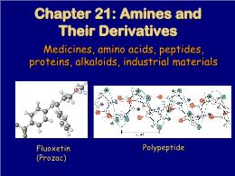 Bài giảng Organic Chemistry - Chapter 21: Amines and Their Derivatives