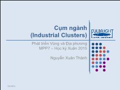 Bài giảng Phát riển Vùng và Địa phương - Cụm ngành (Industrial Clusters)