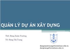 Bài giảng Quản lý dự án xây dựng - VII. Quản lý rủi ro