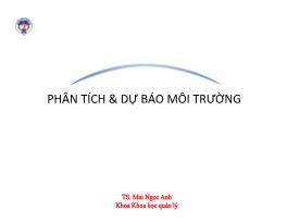 Bài giảng Quản trị học - Chương 2 Phân tích & dự báo môi trường