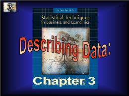 Bài giảng Statistical Techniques in Business and Economics - Chapter 3 Describing Data: Measures of Central Tendency