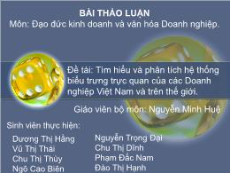 Bài thuyết trình Tìm hiểu và phân tích hệ thống biểu trưng trực quan của các Doanh nghiệp Việt Nam và trên thế giới