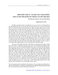 Biến đổi tâm lý - xã hội của cộng đồng dân cư đô thị dưới tác động của đô thị hóa