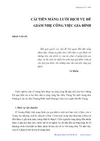 Cải tiến màng lưới dịch vụ để giảm nhẹ công việc gia đình