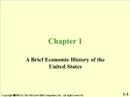 Chapter 1. A Brief Economic History of the United States