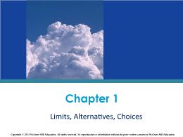 Chapter 1. Limits, Alternatives, Choices