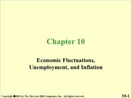 Chapter 10. Economic Fluctuations, Unemployment, and Inflation