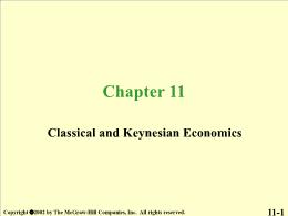 Chapter 11. Classical and Keynesian Economics