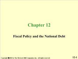 Chapter 12. Fiscal Policy and the National Debt