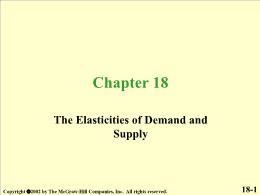 Chapter 18. The Elasticities of Demand and Supply