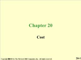 Chapter 20. Cost