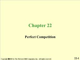 Chapter 22. Perfect Competition