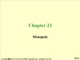 Chapter 23. Monopoly