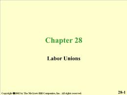 Chapter 28. Labor Unions