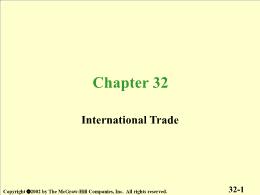 Chapter 32. International Trade