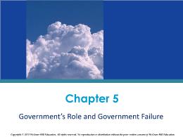 Chapter 5. Government’s Role and Government Failure