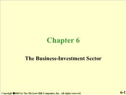 Chapter 6. The Business-Investment Sector