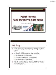 Chính sách Phát triển FETP - Ngoại thương, tăng trưởng và giảm nghèo