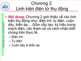 Chương 2 Linh kiện điện tử thụ động