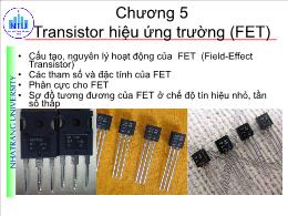 Chương 5 Transistor hiệu ứng trường (FET)