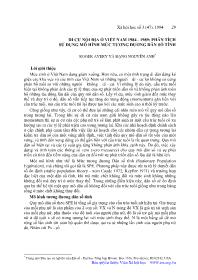 Di cư nội địa ở Việt Nam 1984 - 1989: phân tích sử dụng mô hình mức tương đương dân số tĩnh