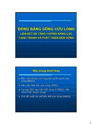 Đồng bằng sông Cửu Long: liên kết để tăng cường năng lực cạnh tranh và phát triển bền vững