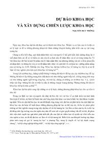 Dự báo khoa học và xây dựng chiến lược khoa học