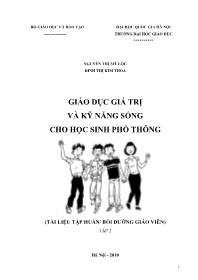 Giáo dục giá trị và kỹ năng sống cho học sinh phổ thông (Tập 2)