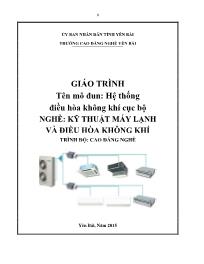 Giáo trình Hệ thống điều hòa không khí cục bộ (Phần 1)