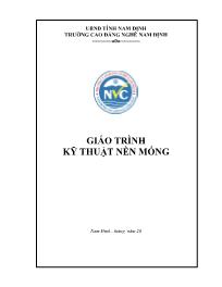 Giáo trình Kỹ thuật nền móng