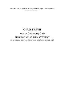 Giáo trình nghề Công nghệ ô tô - Môn học: Điện kỹ thuật (Phần 1)