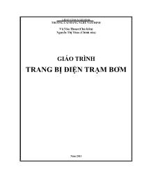 Giáo trình Trang bị điện trạm bơm (Phần 1)