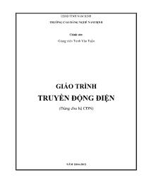 Giáo trình Truyền động điện (dùng cho hệ cao đẳng nghề) (Phần 1)