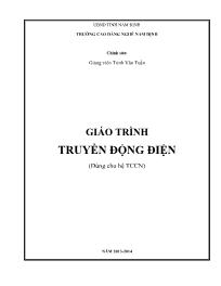 Giáo trình Truyền động điện (dùng cho hệ TCCN) (Phần 1)