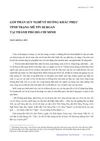 Góp phần suy nghĩ về hướng khắc phục tình trạng mê tín dị đoan tại thành phố Hồ Chí Minh