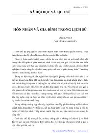 Hôn nhân và gia đình trong lịch sử