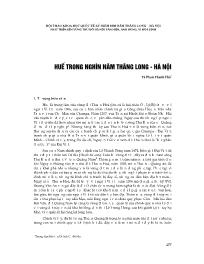 Huế trong nghìn năm Thăng Long - Hà Nội