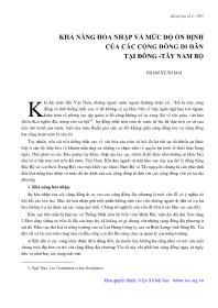 Khả năng hòa nhập và mức độ ổn định của các cộng đồng di dân tại đông - tây nam bộ