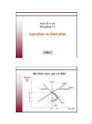 Kinh tế vĩ mô - Bài giảng 13 Lạm phát và Giảm phát