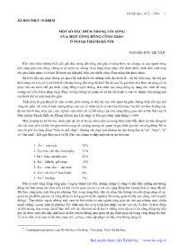 Một số đặc điểm trong lối sống của một cộng đồng công giáo ở ngoại thành Hà Nội