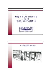 Nhập môn Chính sách Công - Bài 12 Chính phủ được kết nối