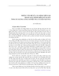 Những vấn đề của gia đình Việt Nam trong quá trình biến đổi xã hội theo xu hướng công nghiệp hóa và hiện đại hóa