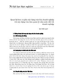 Quan hệ hưu cơ giữa xây dựng văn hóa doanh nghiệp với xây dựng văn hóa quản lý nhà nước đối với doanh nghiệp