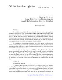 Sử dụng vốn xã hội trong chiến lược sinh kế của nông dân ven đô Hà Nội dưới tác động của đô thị hoá