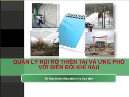 Tài liệu Quản lý rủi ro thiên tai và ứng phó với biến đổi khí hậu